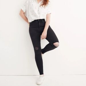 Madewell Women's 9" High-Rise Skinny Jeans in Black - Size 26"